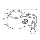Talamex RVS middenstuk openklapbaar buiskapbeslag