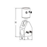 Talamex RVS kogelscharnier buiskapbeslag