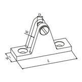 Talamex RVS dekplaat 90° met schroef buiskapbeslag