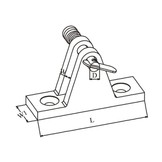 Talamex RVS dekplaat 90° met dropnose pin buiskapbeslag
