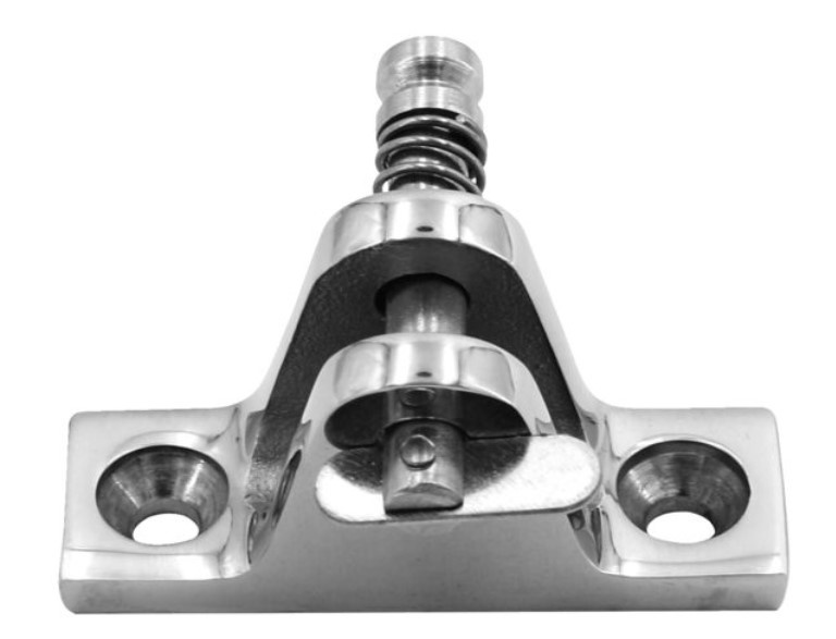 Talamex RVS dekplaat 90° met dropnose pin buiskapbeslag