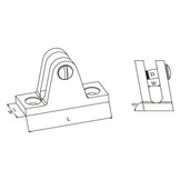 Talamex RVS dekplaat 80° met schroef buiskapbeslag