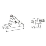 Talamex RVS dekplaat 80° met dropnose pin buiskapbeslag