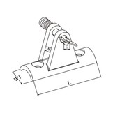 Talamex RVS dekplaat hol 90° met dropnose pin buiskapbeslag