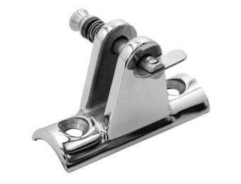 Talamex RVS dekplaat hol 90° met dropnose pin buiskapbeslag