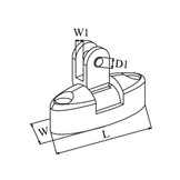Talamex RVS dekscharnier met schroef buiskapbeslag