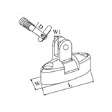 Talamex RVS dekscharnier met dropnose pin buiskapbeslag