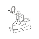 Talamex RVS dekscharnier met fast pin buiskapbeslag