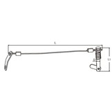 Talamex Dropnose pin RVS met kabel en montageplaat buiskapbeslag