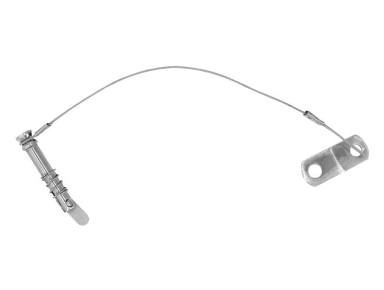 Talamex Dropnose pin RVS met kabel en montageplaat buiskapbeslag