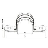 Talamex RVS buisadapter breed buiskapbeslag