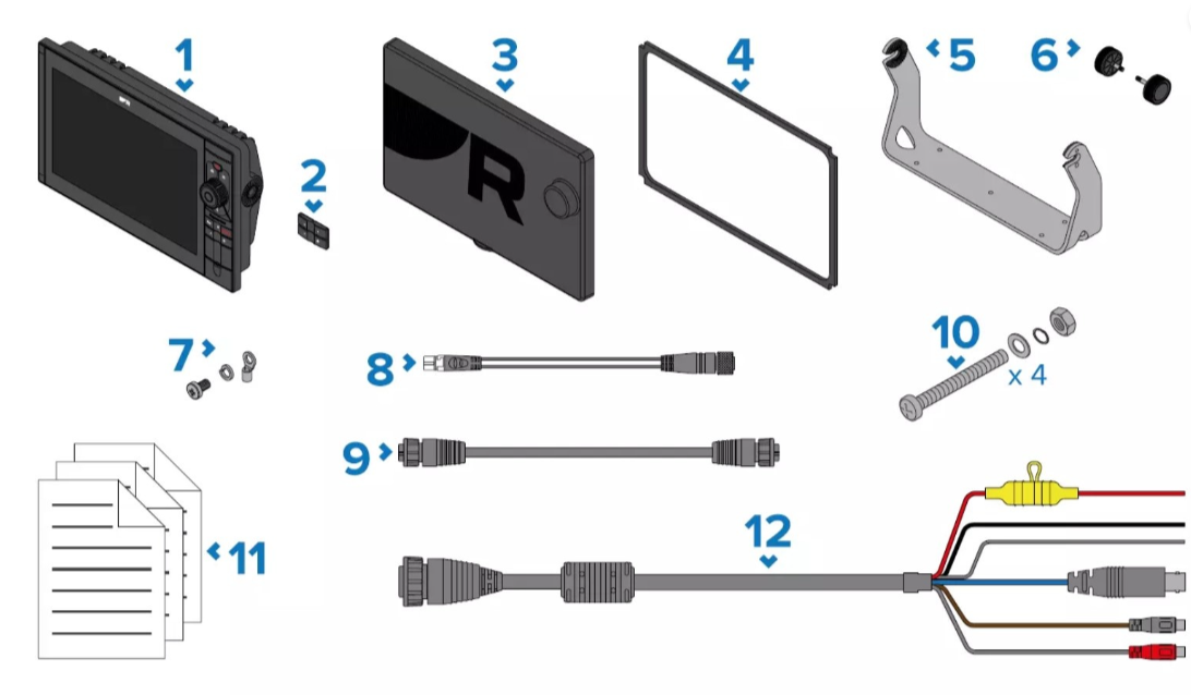 Raymarine AXIOM2 Pro 12 RVM, HybridTouch 12" Multifunctioneel display met geïntegreerde 1kW Sonar, DV, SV en RealVision 3D Sonar