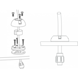 Scanstrut Dekdoorvoer Ø39 mm kunststof voor kabel 2-8 mm zwart