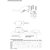 Scanstrut Dekdoorvoer horizontaal voor kabel 2-6 mm zwart