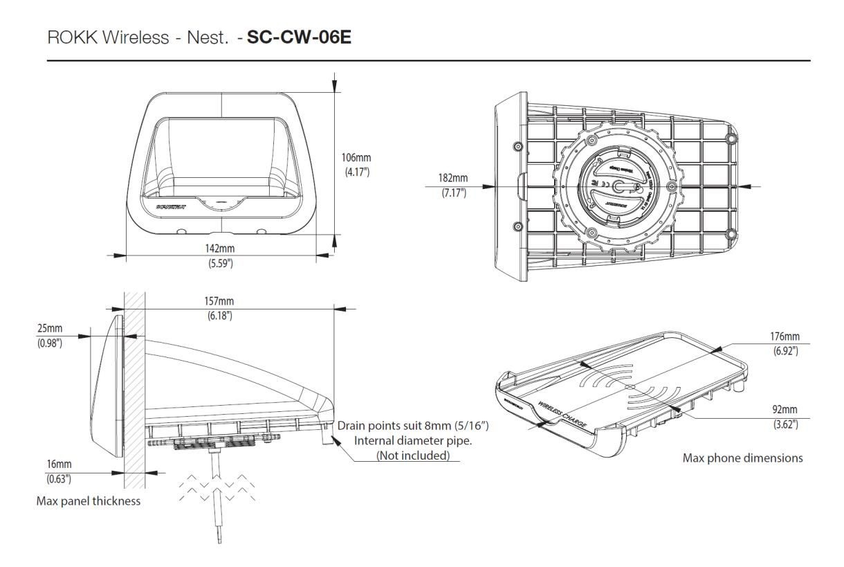 Scanstrut ROKK 3 Coil Nest oplader 15W (12/24V)