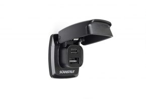 Scanstrut Flip Pro snellader waterdicht IPX4 USB-A en USB-C aansluiting 12 - 24 V