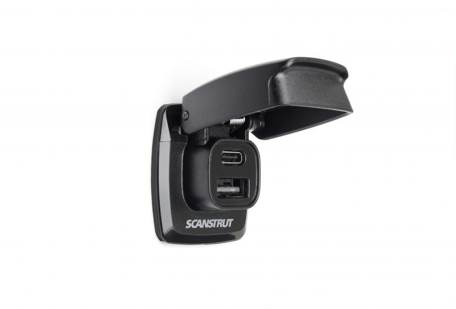 Scanstrut Flip Pro snellader waterdicht IPX4 USB-A en USB-C aansluiting 12 - 24 V