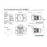 Scanstrut Flip Pro snellader waterdicht IPX4 USB-A en USB-C aansluiting 12 - 24 V met montageplaat