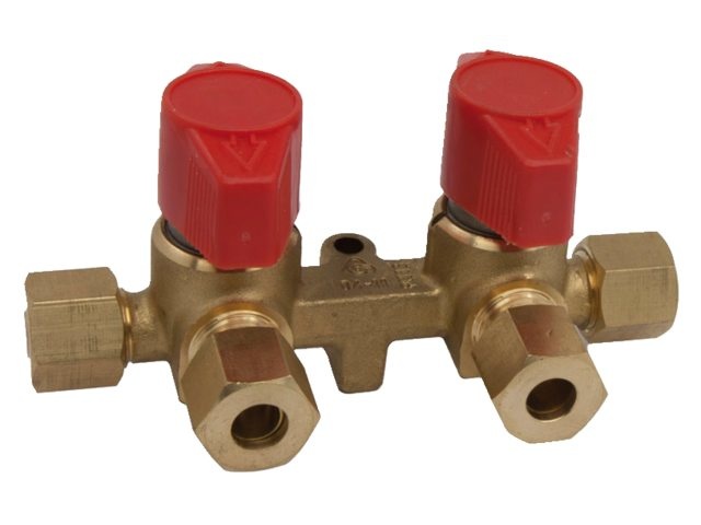 Talamex Rechte gaskraan dubbel