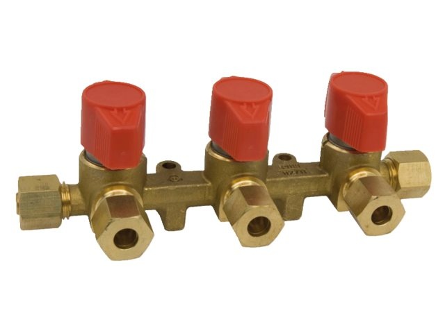 Talamex Rechte gaskraan driedubbel