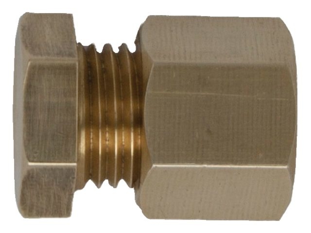 Talamex messing eindstop 8 mm koperen leiding