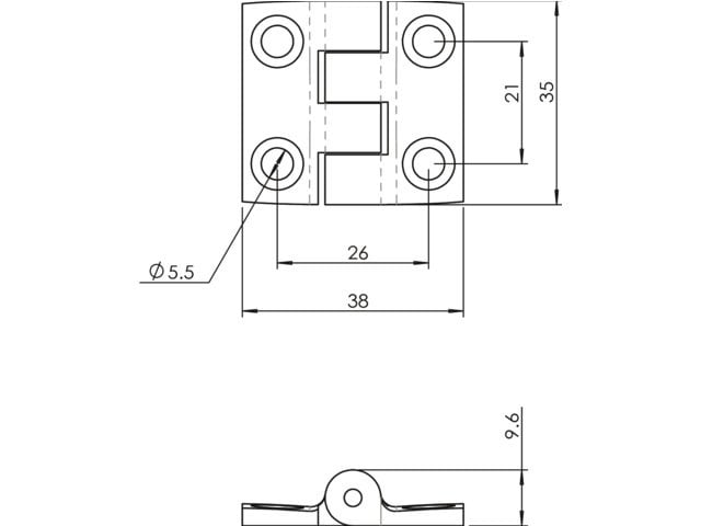 Talamex Nylon scharnieren, foto 3 van 6