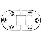 Talamex Scharnier RVS dikte 1,5 mm