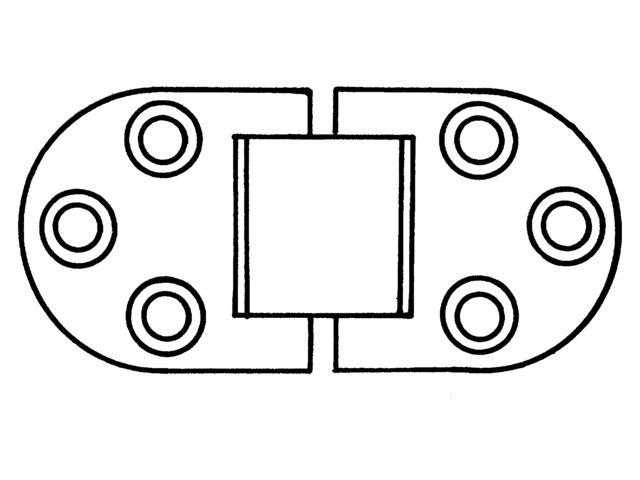 Talamex Scharnier RVS dikte 1,5 mm
