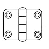 Talamex Scharnier RVS dikte 2 mm