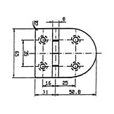 Talamex Scharnier 81,8 x 65 mm