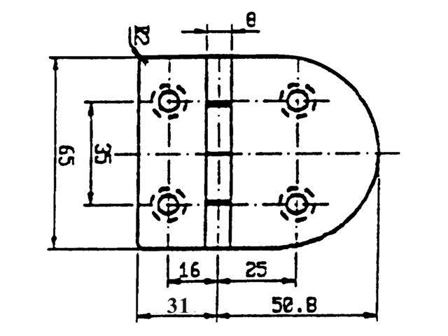Talamex Scharnier 81,8 x 65 mm, foto 2 van 2