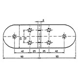 Talamex Scharnier 190 x 65 mm