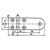 Talamex Scharnier 116 x 40 mm