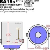 Båtsystem LED Kogellamp BA15D / BA15S