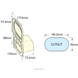 Lalizas Douchesysteem ovaal