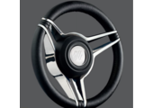 Tron stuurwiel zwart/rvs 350mm
