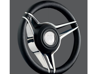 Ultraflex Tron stuurwiel zwart/rvs 350mm