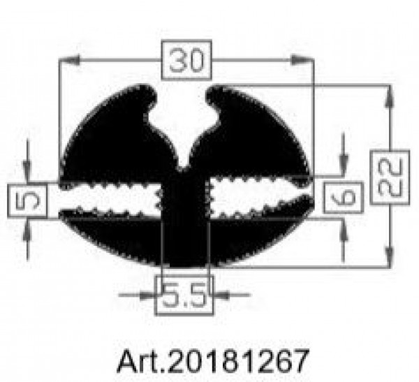  Raamrubber Grijs 5 en 6 mm | 25 meter