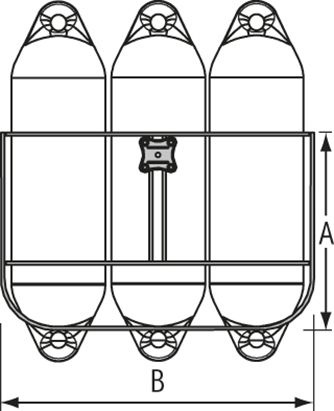 Plastimo Fenderhouder voor 3 fenders Ø150 mm