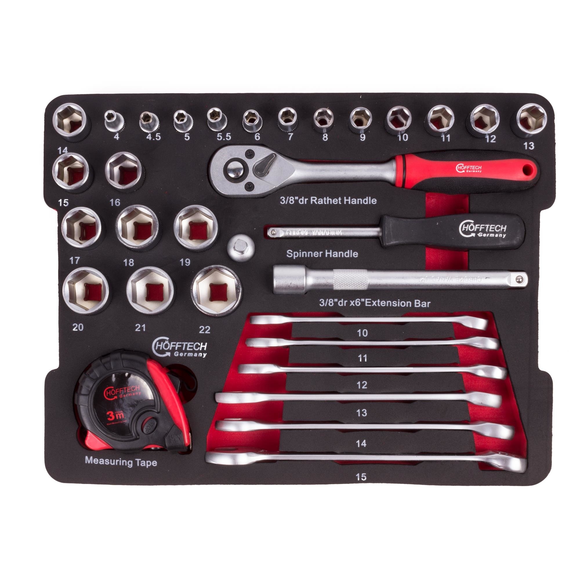 Hofftech Gereedschapset 59-delig luxe koffer