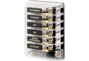 Blue Sea ZEKERINGBLOK 6V VOOR GLASZEKERINGEN