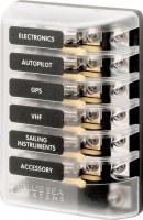 Blue Sea ZEKERINGBLOK 6V VOOR GLASZEKERINGEN