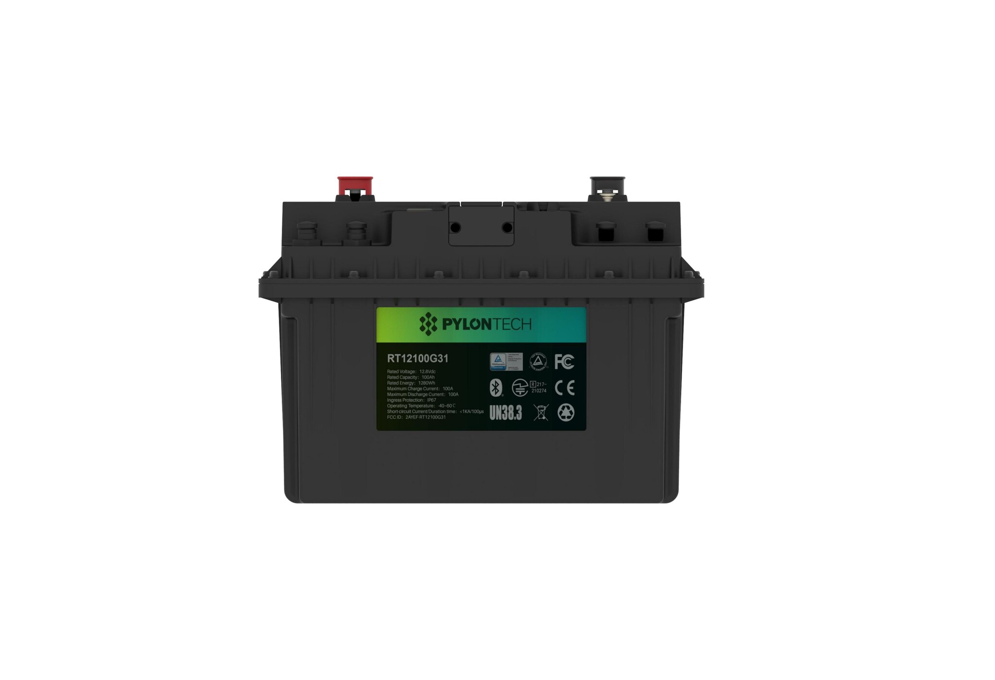 Pylontech 12.8V 100Ah 1280Wh Lithium Iron Phosphate (LiFePO4) IP67
