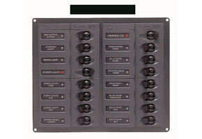 BEP Marine Schakelpaneel, 16 Schakelaars/12v