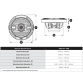 Clarion Speakers Classic 175mm wit en zwart CMS-651-CWB