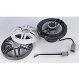 Clarion Speakers Sport (6.5-inch/ 50W) met RGB LED verlichting wit en metallic gray CMSP-651RGB-SWG