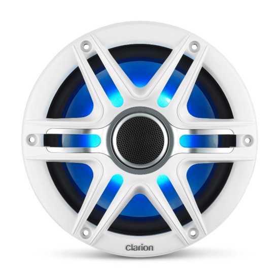 Clarion Speakers Sport (7.7-inch/ 60W) met RGB LED verlichting wit en metallic gray CMSP-771RGB-SWG