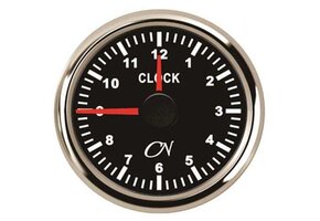 CN Analoge klok Zwart Chroom