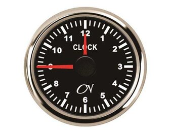 CN Analoge klok Zwart Chroom