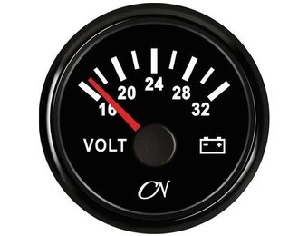 CN Voltmeter 16-32V - analoog Zwart Zwart